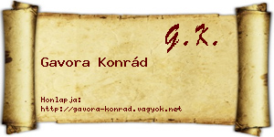Gavora Konrád névjegykártya